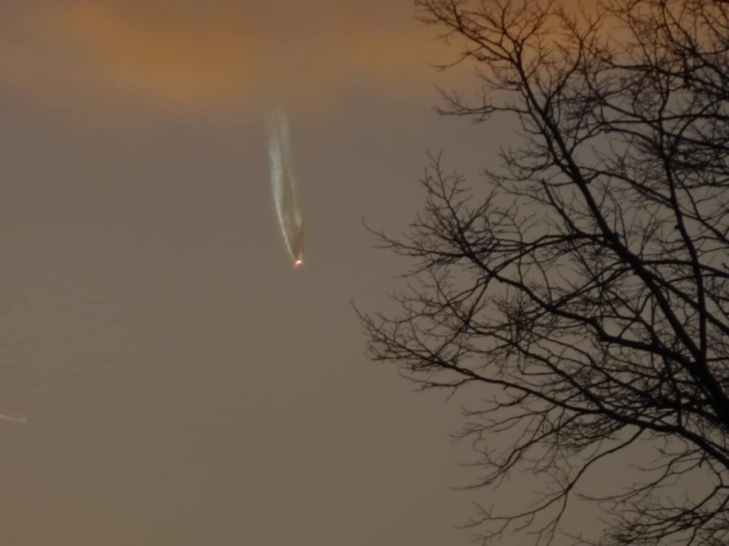 Amateur stargazer stunned after spotting a rare blazing fireball meteor streaking past his window over north Wales during the Quadrantid shower calling it lifetime sight.