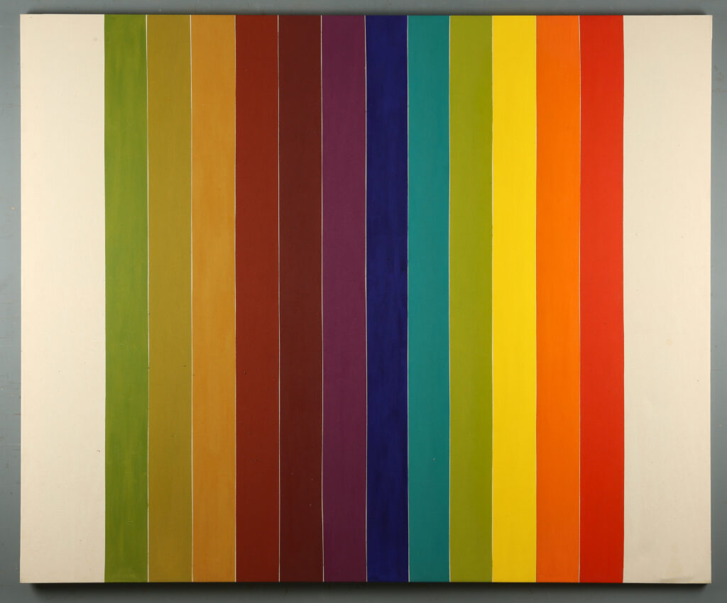 Brown block painting expected to fetch £6,000 at auction - part of 260-work collection by British abstract artist John Plumb hidden 18 years, worth £180,000.