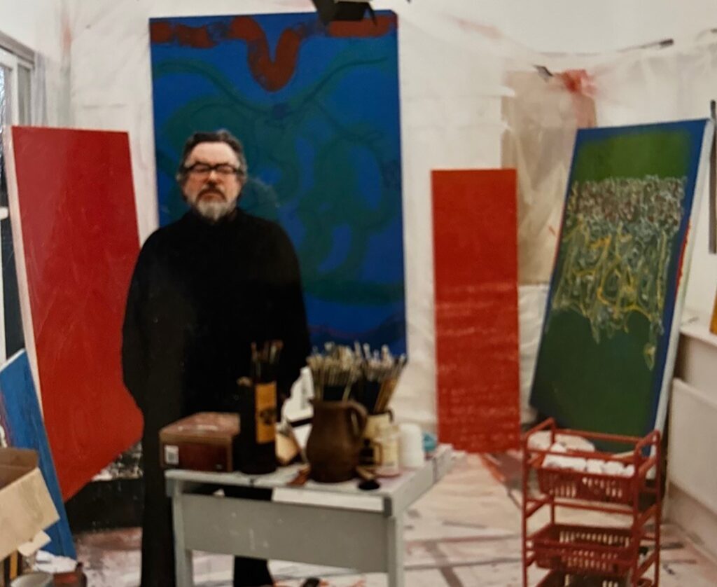 Brown block painting expected to fetch £6,000 at auction - part of 260-work collection by British abstract artist John Plumb hidden 18 years, worth £180,000.