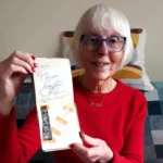 Lifelong fan Elizabeth Salt selling Beatles autographs from 1963 and George Harrison's broken guitar string. Collection could fetch thousands at auction.