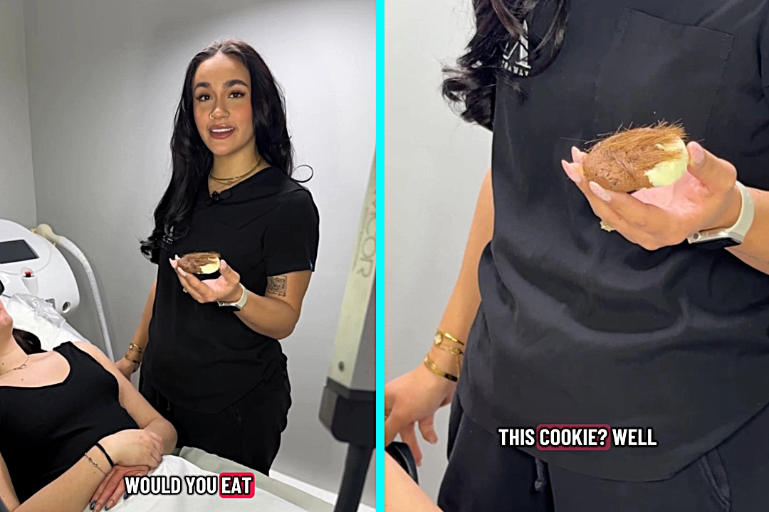 Beauty salon divides opinion with hairy cookie video promoting laser hair removal - some find it funny while others say it reinforces harmful beauty standards.