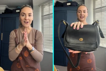 A Manchester bargain hunter was stunned after snapping up a vintage Coach designer bag worth £246 for just £5 in a charity shop, calling it her best thrift find yet.