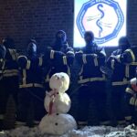 Hamburg police reveal fire brigade kidnapped their snowman Jonny in masked heist. Things about to get heated as cops investigate firefighter ransom photo.