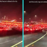 Couple's date night ruined as jaw-dropping heavy traffic on San Francisco Bay bridge goes viral with 511,000 likes. Viewers compared sea of red brake lights to hell.