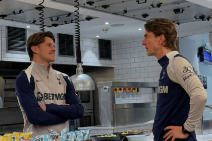 Football fans are stunned after spotting the uncanny resemblance between new Tottenham signing Conor Gallagher and boss Thomas Frank, joking the pair look like father and son