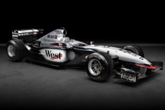 The McLaren F1 car David Coulthard drove to his final career victory is heading to auction, with the historic 211mph racer expected to fetch up to £1.2m.