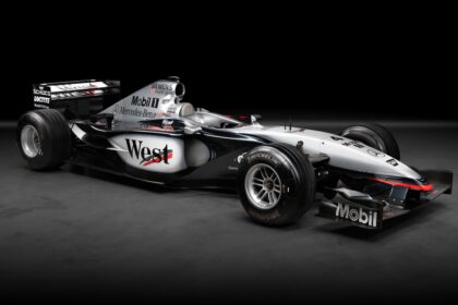 The McLaren F1 car David Coulthard drove to his final career victory is heading to auction, with the historic 211mph racer expected to fetch up to £1.2m.