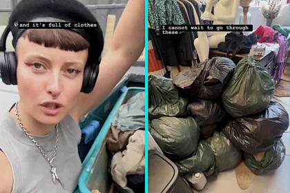 A stylist hit the jackpot after uncovering bags of vintage designer clothes dumped in East London bins, turning a curious dive into a viral trash to treasure find.