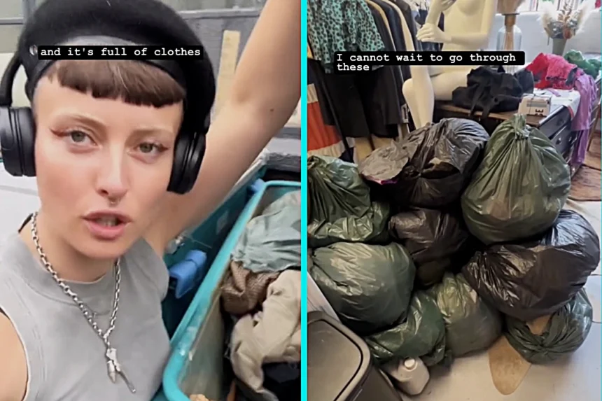 A stylist hit the jackpot after uncovering bags of vintage designer clothes dumped in East London bins, turning a curious dive into a viral trash to treasure find.