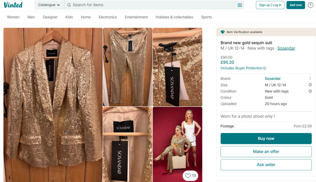 Hollyoaks star Tamara Wall flogging Grace Black's costumes on Vinted after 13 years - fans can buy designer outfits worn on screen including sequined suits with signed photos.