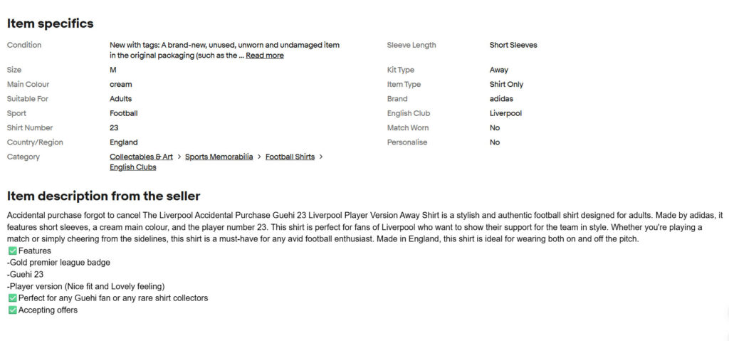 A Liverpool fan is trying to resell a £52 Marc Guéhi shirt after the defender snubbed Anfield for Manchester City, leaving football fans laughing at the blunder