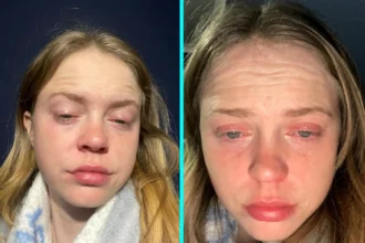 Woman with rare cold urticaria says winter leaves her terrified to go outside as freezing air triggers painful hives, swelling and burning reactions every day in winter