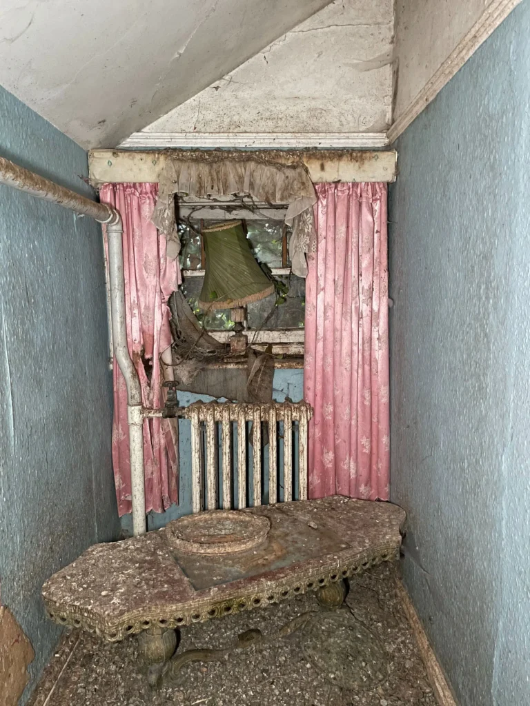 Urban explorer Sean Piper discovered the abandoned Grade II-listed Corbett Arms hotel in Wales, where John Lennon and Yoko Ono honeymooned in 1969, now crumbling and set for demolition.