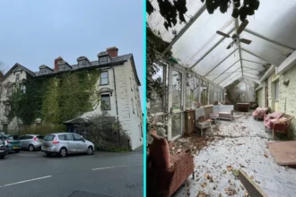 Urban explorer Sean Piper discovered the abandoned Grade II-listed Corbett Arms hotel in Wales, where John Lennon and Yoko Ono honeymooned in 1969, now crumbling and set for demolition.