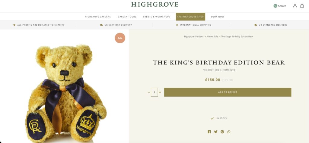 King Charles slashes Highgrove luxury prices with £155 off tweed gilet, coronation teapots and royal birthday teddies - post-Christmas sale supports King's Foundation.