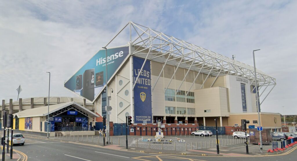 Leeds United charges £9 for burned pizza and chips at Elland Road. Fan shares disappointing 10-inch stone-baked pizza and pale fries from Man Utd match.