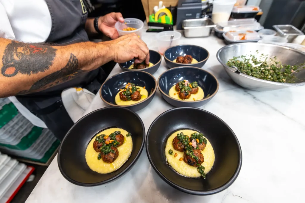 San Francisco startup Mission Barns creates real bacon from pig cells grown in lab cultivators using samples from Dawn, a pig living freely at an animal sanctuary.