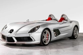 Roofless and windscreen free Mercedes SLR McLaren Stirling Moss honouring F1 legend heads to Paris auction at £2.8m boasting 219mph speed and just 1,200 miles