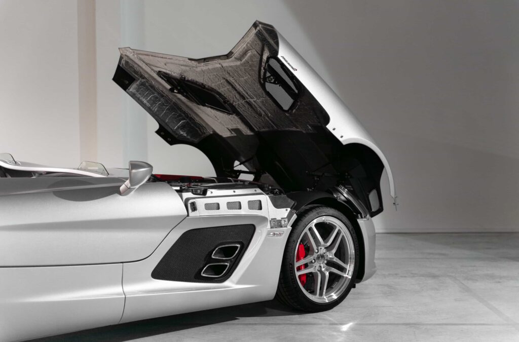 Roofless and windscreen free Mercedes SLR McLaren Stirling Moss honouring F1 legend heads to Paris auction at £2.8m boasting 219mph speed and just 1,200 miles