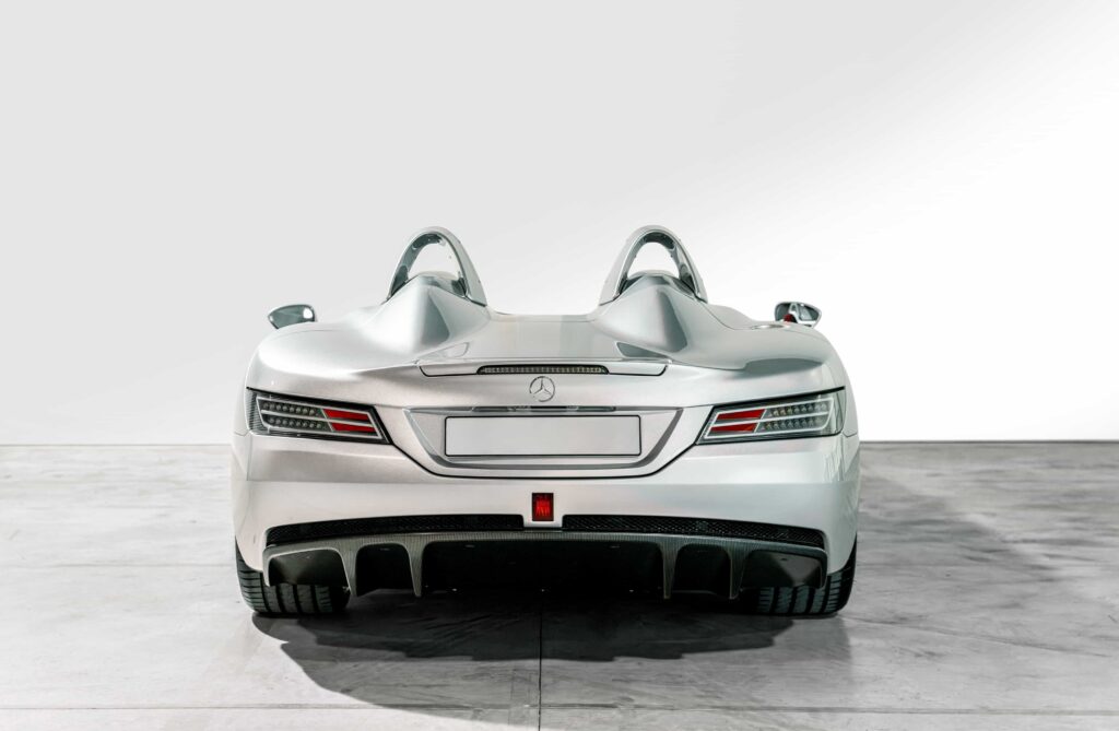 Roofless and windscreen free Mercedes SLR McLaren Stirling Moss honouring F1 legend heads to Paris auction at £2.8m boasting 219mph speed and just 1,200 miles