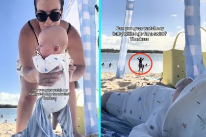 Mum who abandoned baby on beach to go swimming sends TikTok into rage. Renee's video got 4 million views as viewers slammed her decision to leave her child.