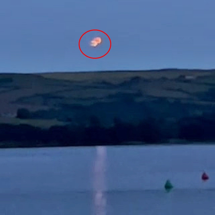 Driver Matt Kipling filmed eerie glowing spiral in Cornwall sky on Christmas Day near Wadebridge after pulling over on A30 in pitch darkness with no sound or explanation.