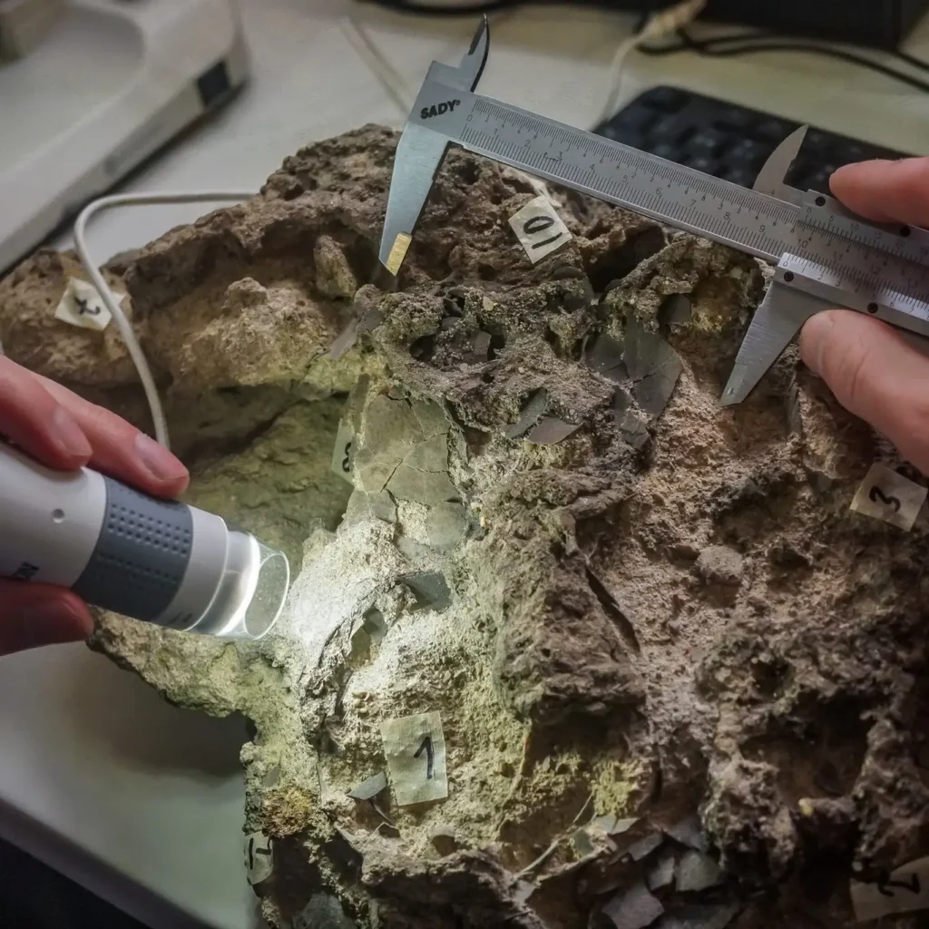 Nest of 150 million-year-old dinosaur eggs discovered on Portuguese cliff may contain embryo traces. Carnivorous dino laid them on riverbank in Late Jurassic period.