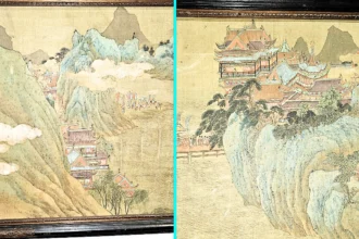 Rare Chinese Qing dynasty painting styled after Ming master Qiu Ying sells for £10,000 at auction - ten times original £1,000 estimate - goes to a UK-based Chinese buyer.