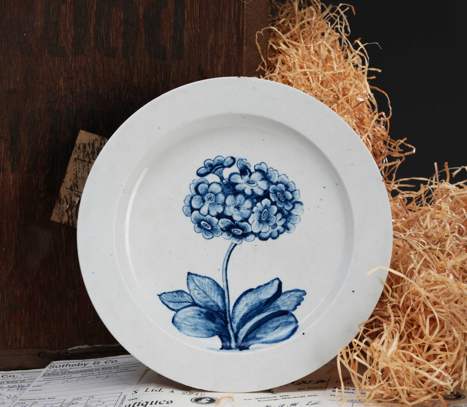 A rare 260 year old porcelain plate hidden in a tea chest for decades has resurfaced and is heading to auction where experts say it could sell for more than £20,000