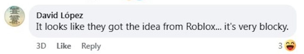 Social media comment on the post of 100ft religious statue of Judas Thaddaeus mocked for looking like Minecraft character - blocky design in Mexico ridiculed online. Locals say it looks like Roblox.