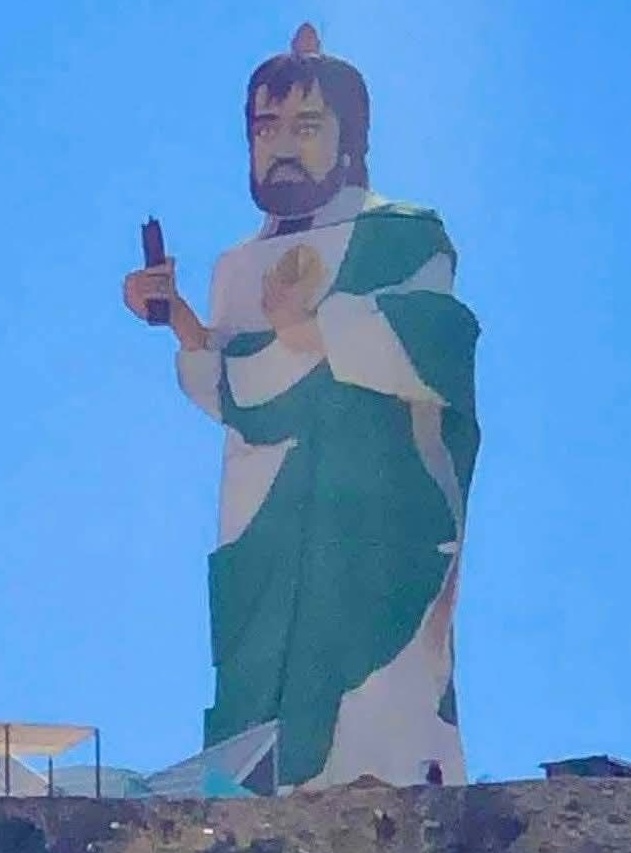 100ft religious statue of Judas Thaddaeus mocked for looking like Minecraft character - blocky design in Mexico ridiculed online. Locals say it looks like Roblox.