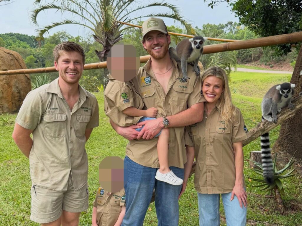 Robert Irwin pleads with alligator Murray not to eat Ibis birds landing near enclosure at family zoo. Crowd on edge as Olympic mascot birds approach danger.