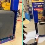 Ryanair passenger claims she was hit with a £75 fine at the gate because her suitcase wheels poked out of the bag sizer, despite paying extra for priority cabin baggage.