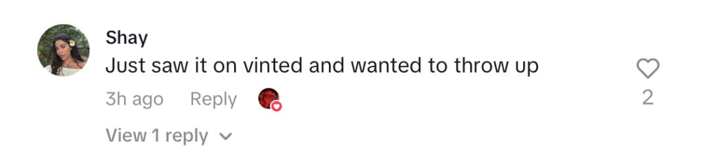 Social media comment on the post of Fire-damaged Christian Dior bag listed on Vinted for £80 leaves shoppers baffled. The burnt designer bag with missing parts has over 130 likes despite its condition.