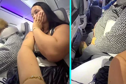 Middle seat passenger sparks debate after filming a mid flight clash, claiming pain as a neighbour used her hip as an armrest, reigniting calls for bigger airline seats