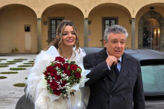 Woman, 23, marries former teacher 40 years her senior. Minea Pagni and Massimo, 63, reconnected in bookshop. They don't care what critics say about their love.