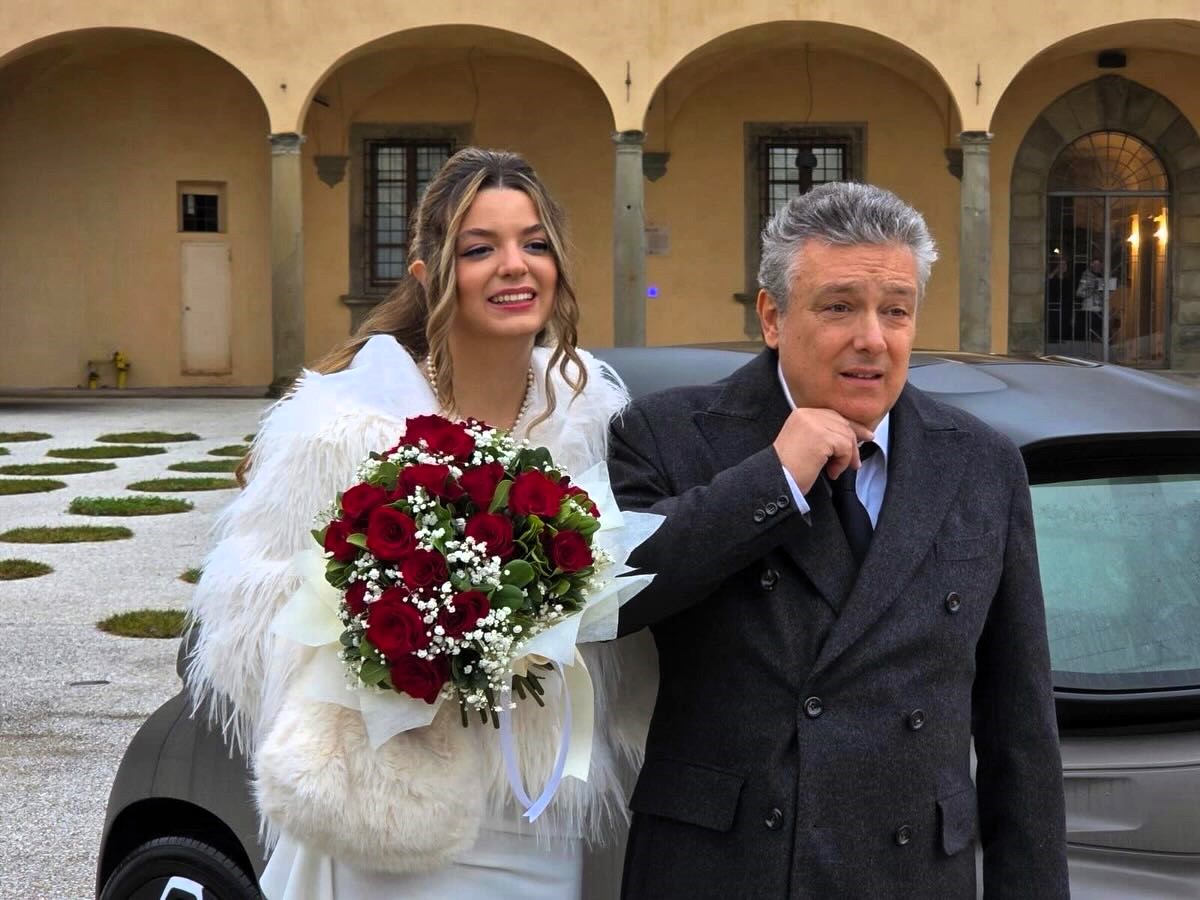 Woman, 23, marries former teacher 40 years her senior. Minea Pagni and Massimo, 63, reconnected in bookshop. They don't care what critics say about their love.