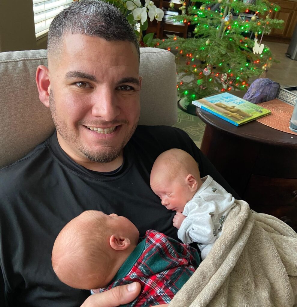 Woman welcomes twins at 43 after eight miscarriages and credits ditching vegan diet. Molly Brown fell pregnant naturally months after eating meat again.