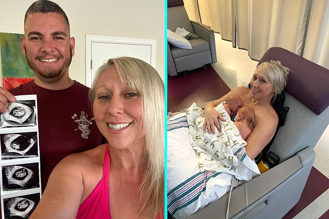 Woman welcomes twins at 43 after eight miscarriages and credits ditching vegan diet. Molly Brown fell pregnant naturally months after eating meat again.