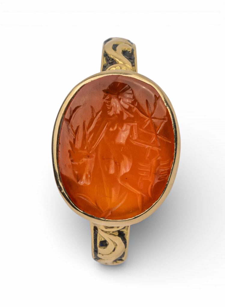 Ancient rings older than St Valentine, including Roman and Egyptian treasures up to 3,300 years old, are set to fetch over £3,000 at a London auction for Valentine’s Day.