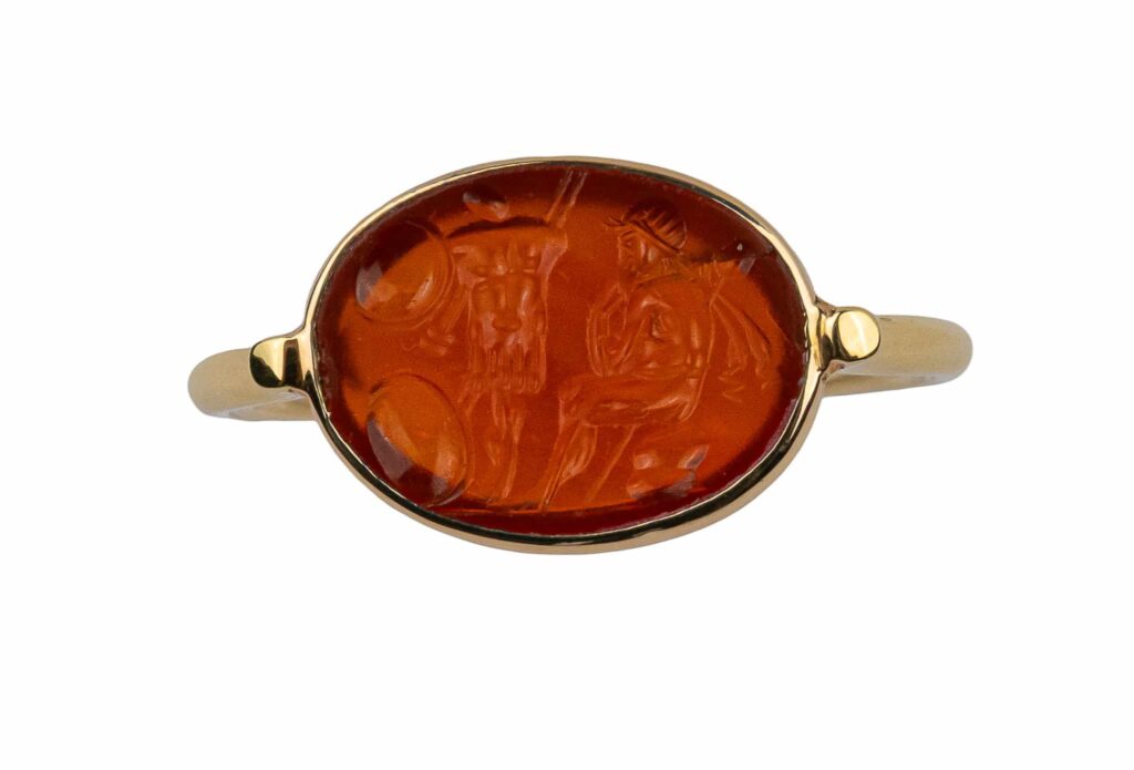 Ancient rings older than St Valentine, including Roman and Egyptian treasures up to 3,300 years old, are set to fetch over £3,000 at a London auction for Valentine’s Day.