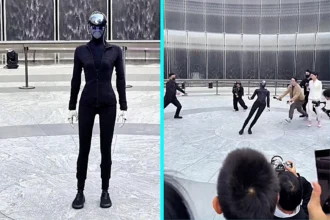 XPeng Motors' IRON humanoid robot tumbled during runway show in Shenzhen. The 5'10" android scheduled for mass production this year face-planted before shocked crowd.
