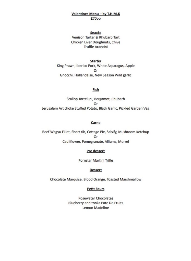 Jodie Kidd’s pub sells out a £65 Valentine’s four course dinner with champagne, wagyu and truffles, proving romance is pricey at the celeb run Half Moon pub this Feb!!