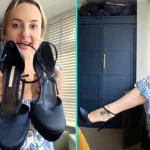 Holly Wood bagged unworn Stella McCartney designer shoes worth £325 for just £10 in Manchester charity shop. The stiletto heels still had original price tags attached.