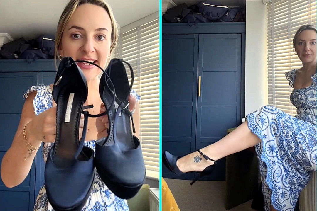 Holly Wood bagged unworn Stella McCartney designer shoes worth £325 for just £10 in Manchester charity shop. The stiletto heels still had original price tags attached.