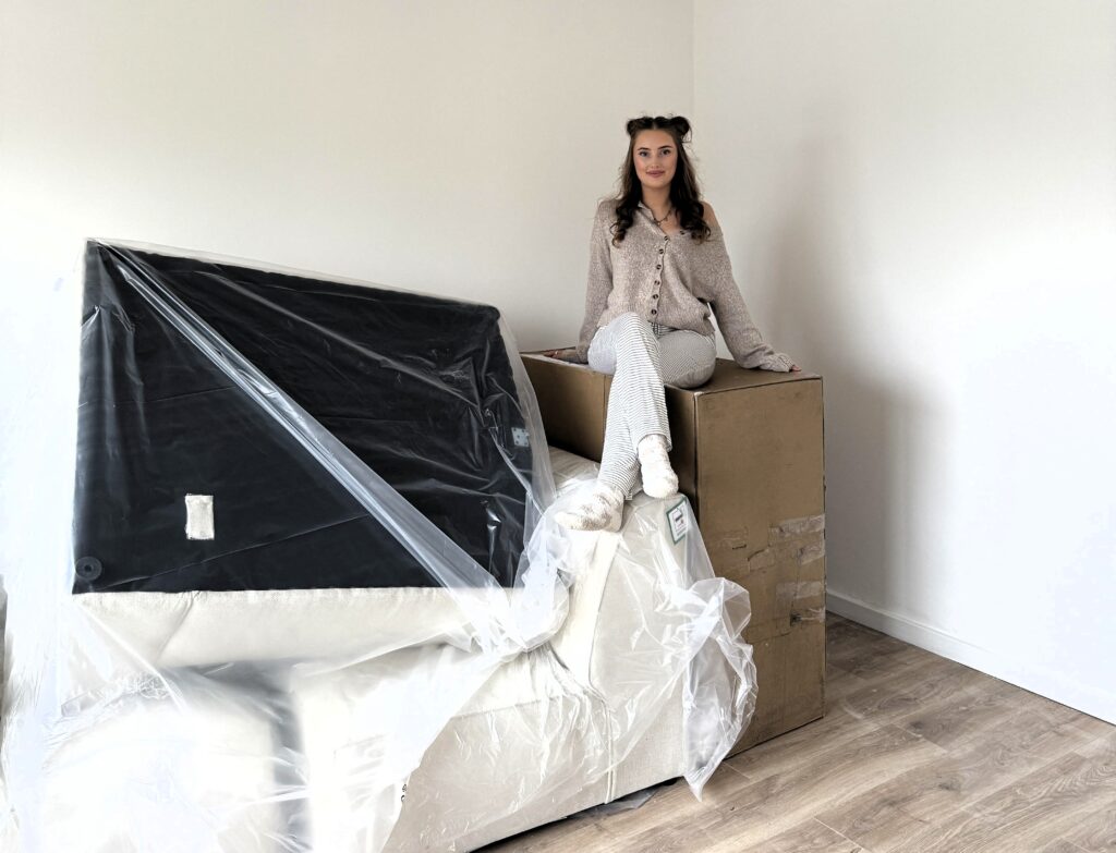 A 22-year-old who bought a run-down house for £15,000 is funding its £30,000 renovation by documenting the chaotic journey on TikTok - and has already made £3,000 from her followers in just 12 months.