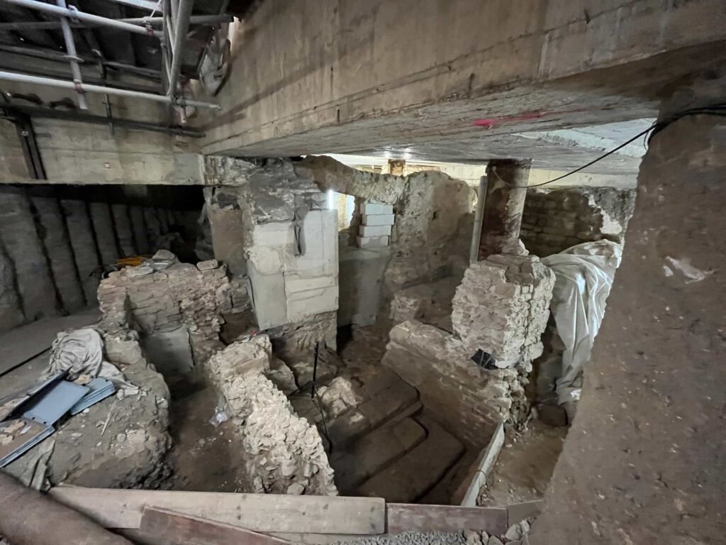 Archaeologists uncovered a Roman staircase, rare household altar and vast fourth century basilica foundations during construction of Cologne’s LVR Jewish Museum