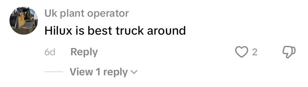 Social media comment on the post of Clarkson's Farm star Harriet Cowan has wowed fans with her new Toyota Hilux - but the rugged pickup has been slapped with the worst possible CO2 emissions rating.