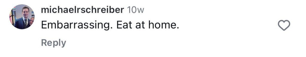 Social media comment on the post of Woman with coeliac disease brought cart of ingredients to restaurant and helped chef prepare her meal. The viral video sparked heated debate online with 2.1m views.