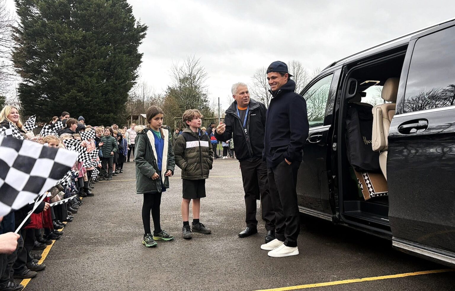 F1 champion Lando Norris surprises old primary school with visit. The 26-year-old world champion inspired pupils at Chew Stoke, signed items and left gifts for all.
